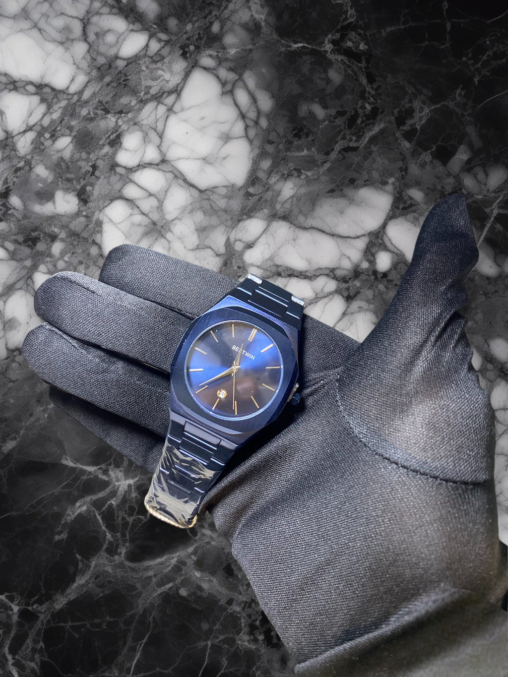 Montre BESTWIN – Acier Bleu Nuit