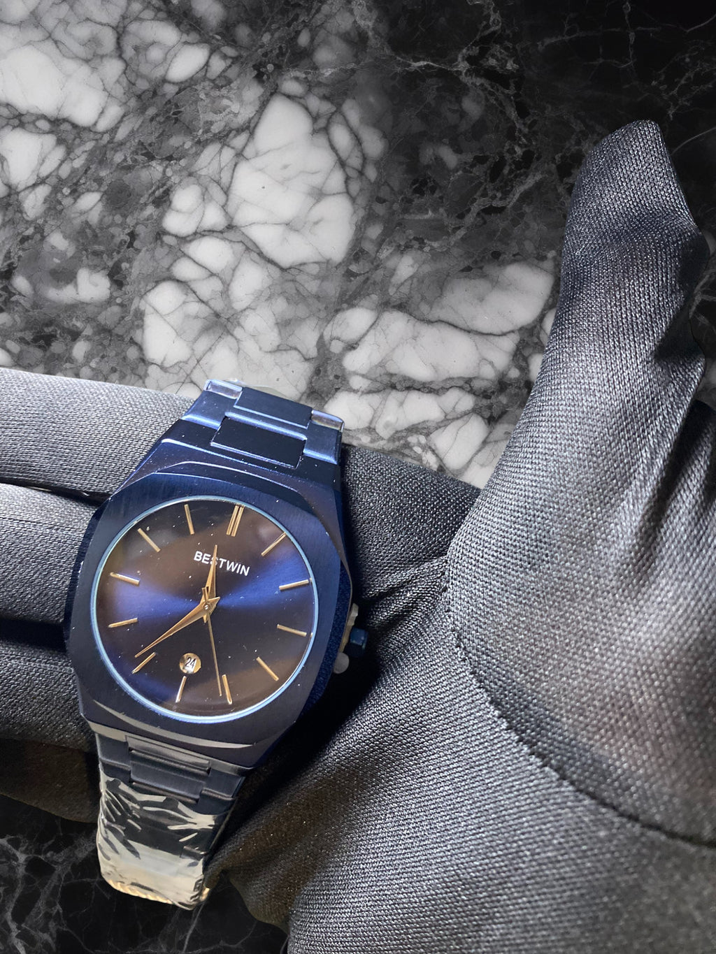 Montre BESTWIN – Acier Bleu Nuit