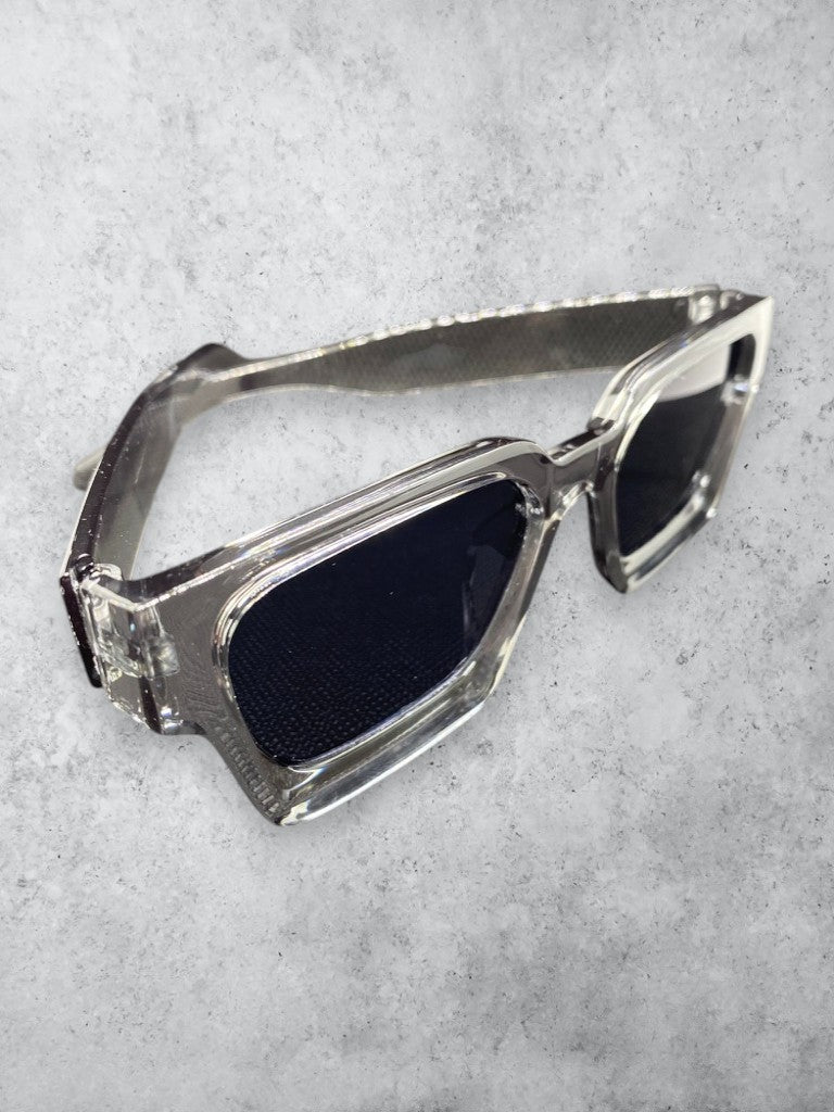 Lunettes de Soleil Transparentes Fumées & Verres Noirs