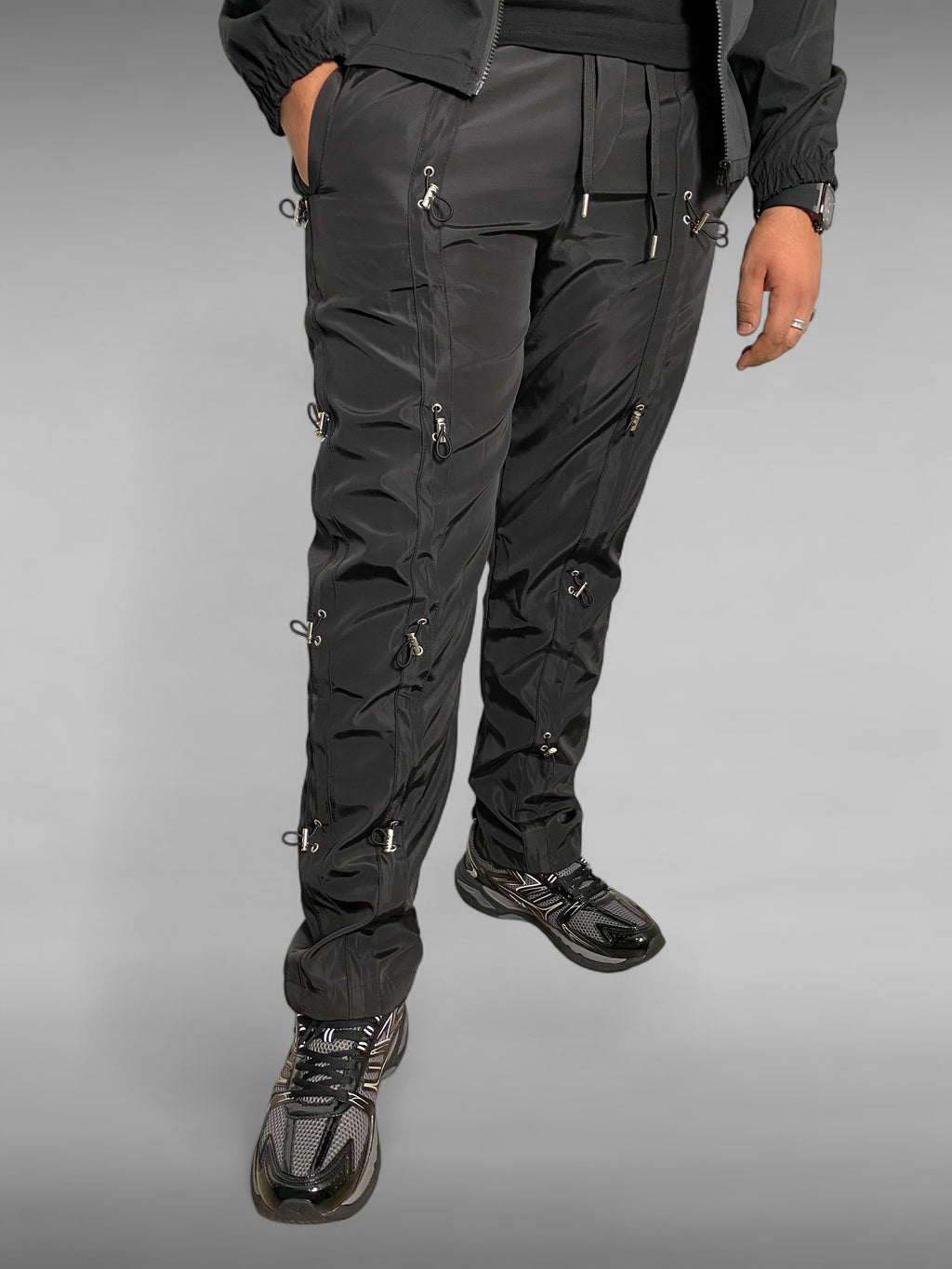 Cargo Technique Noir à Détails Métalliques – IKAO