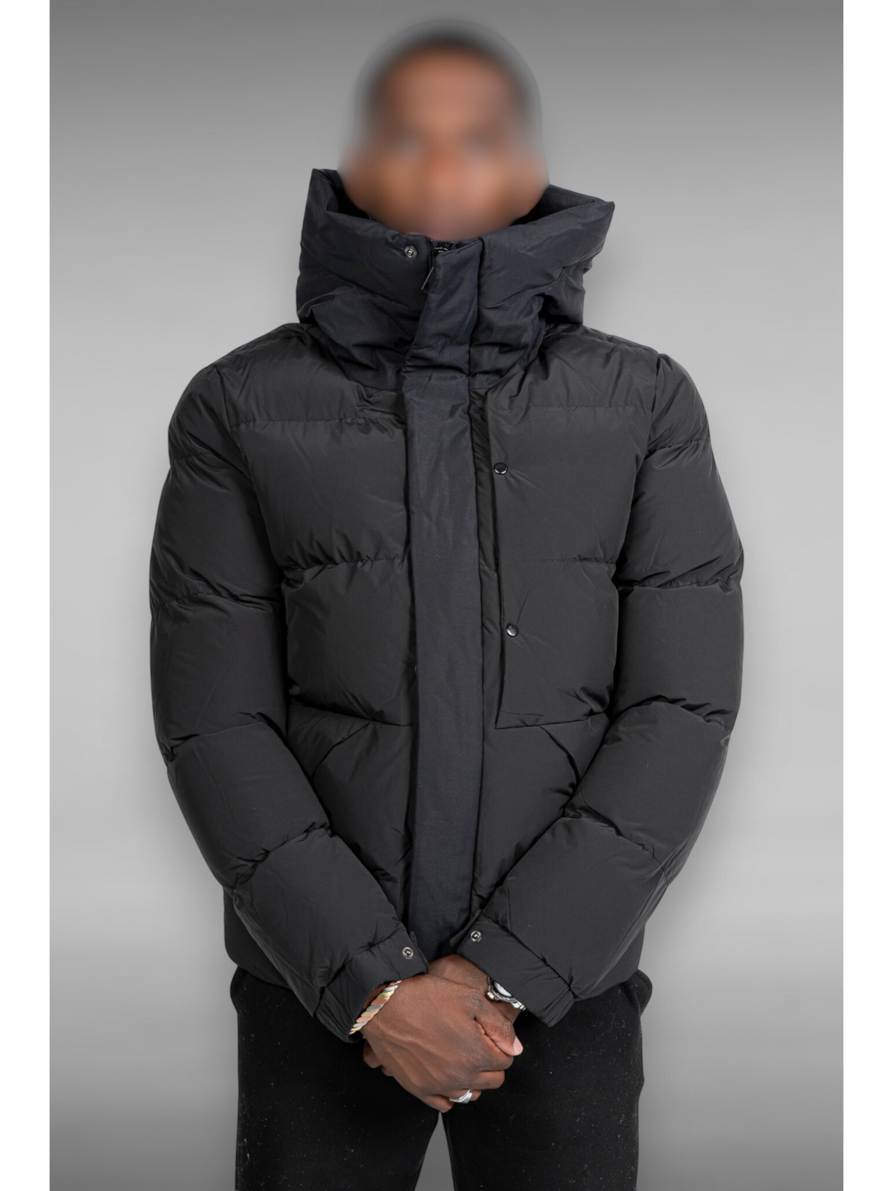 Doudoune Noire Matelassée