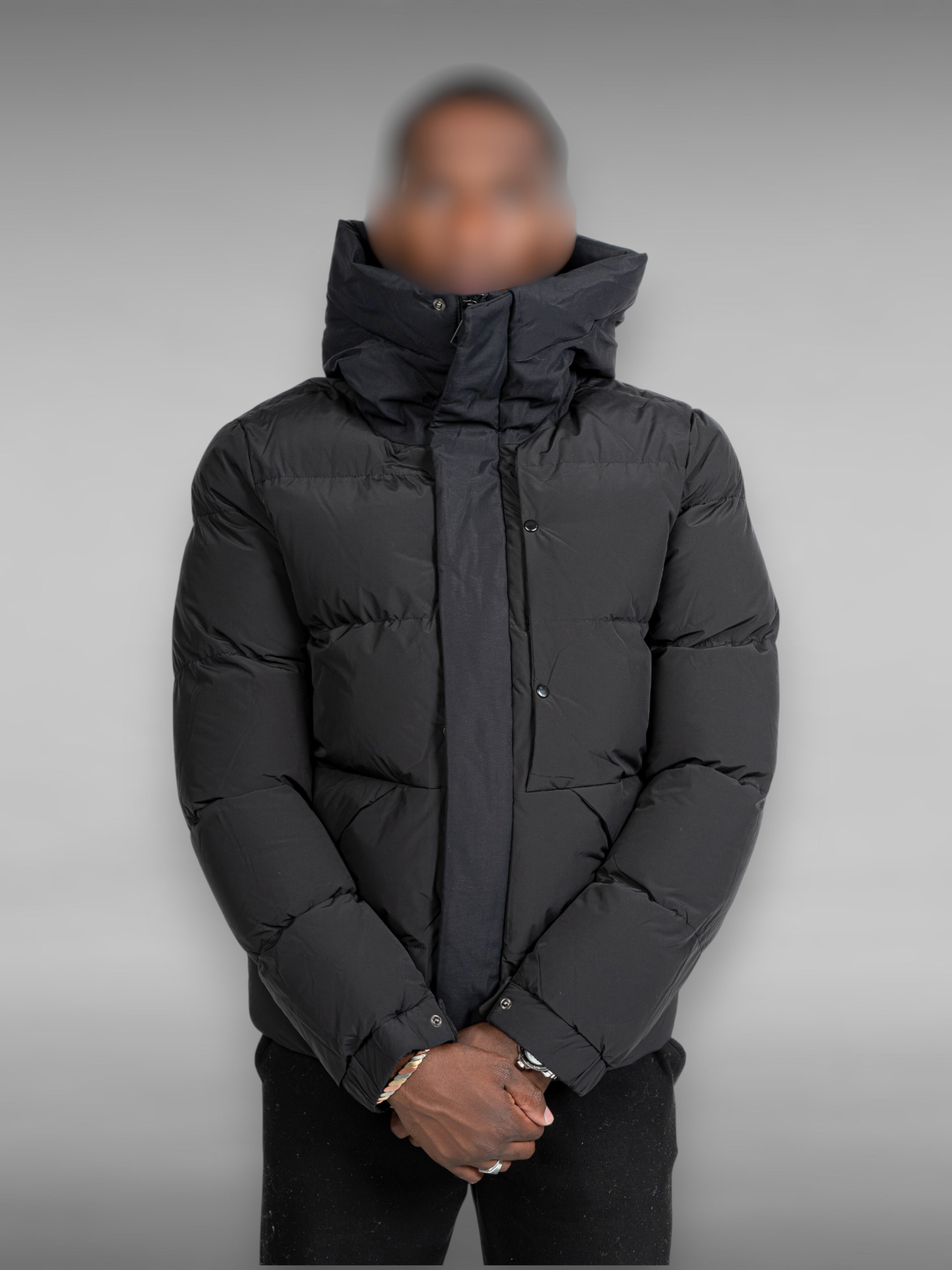 Doudoune Noire Matelassée