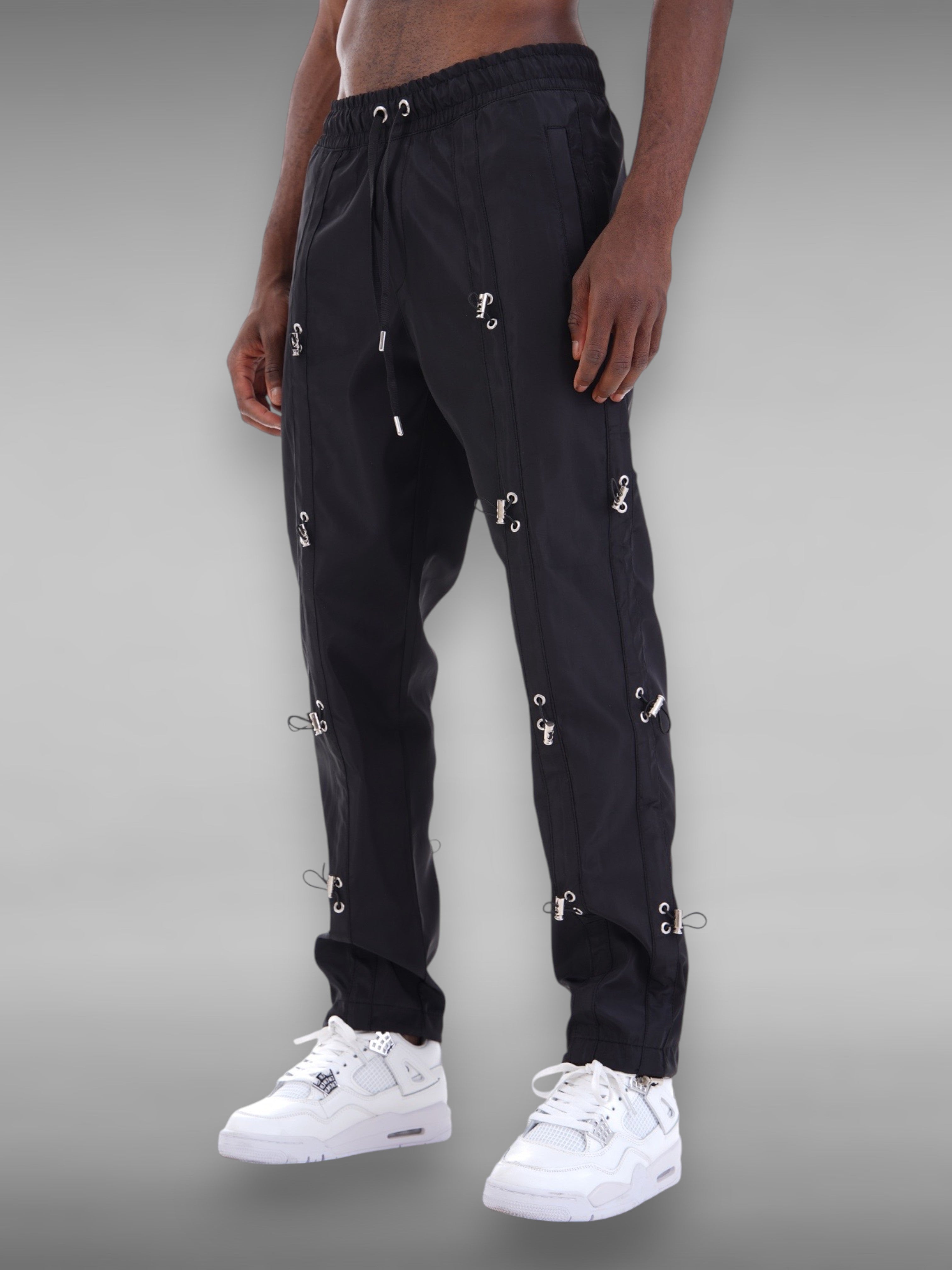 Cargo Technique Noir à Détails Métalliques – IKAO