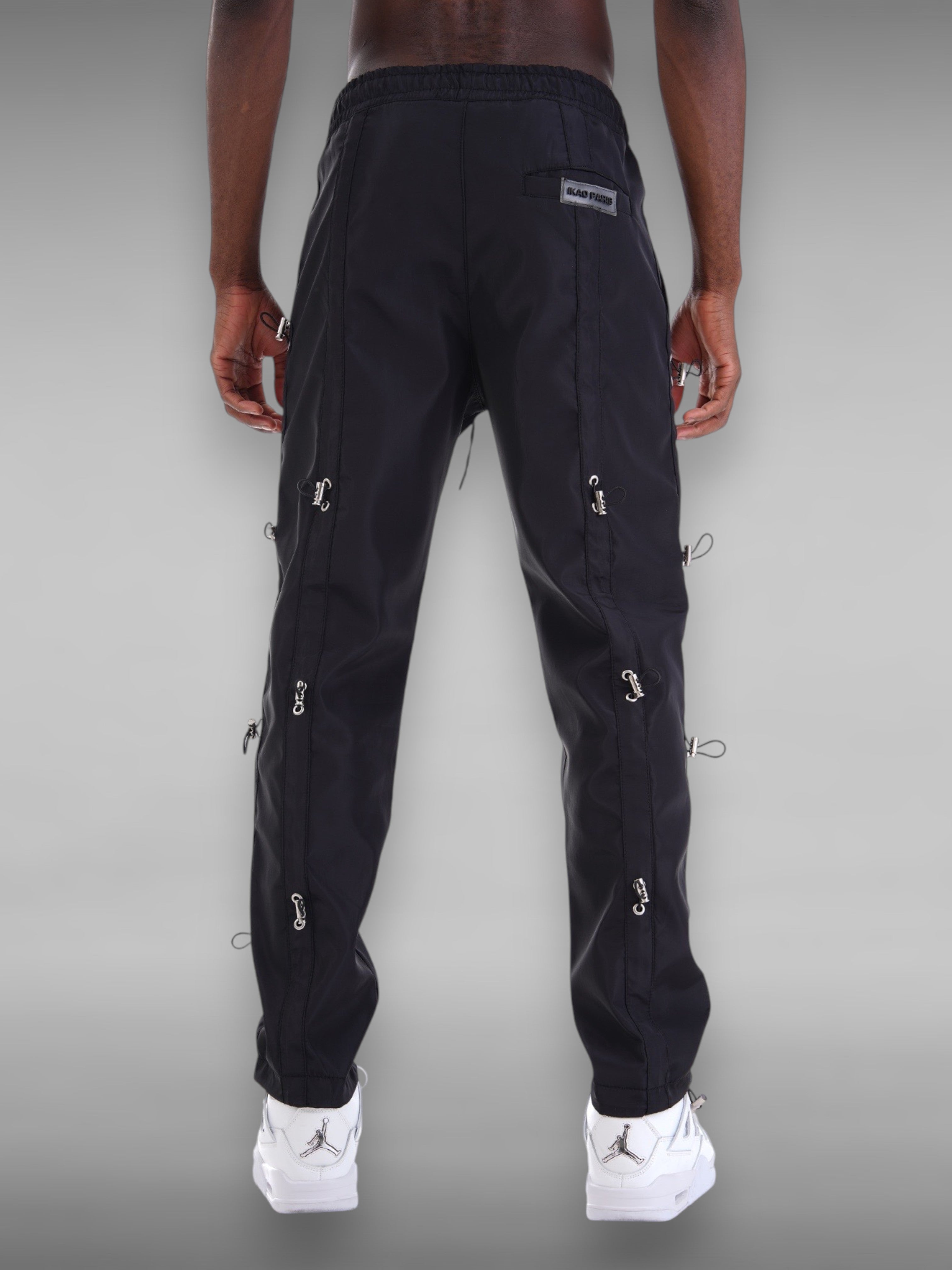 Cargo Technique Noir à Détails Métalliques – IKAO