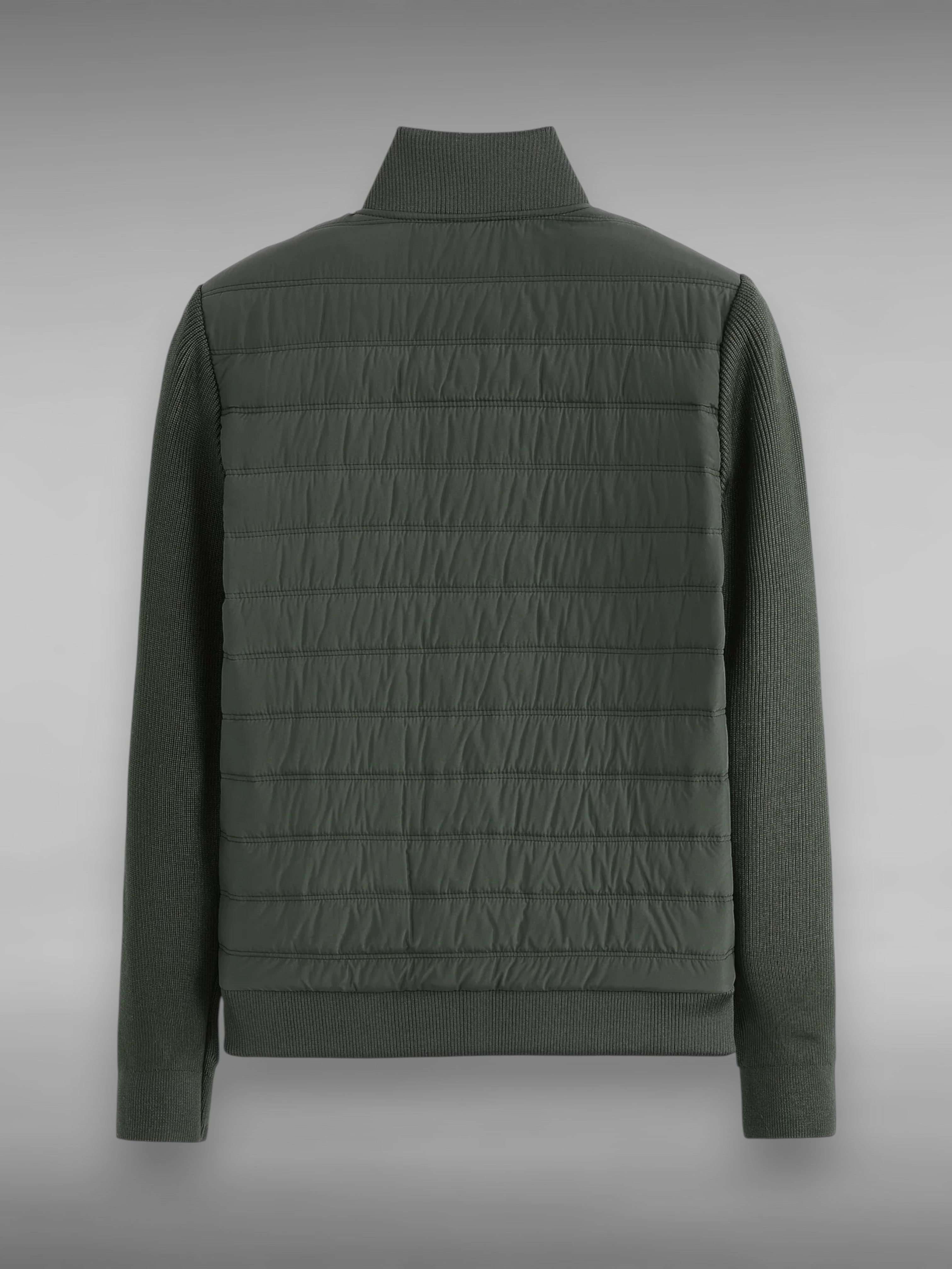 Veste Matelassée Bimatière Kaki – FRILIVIN