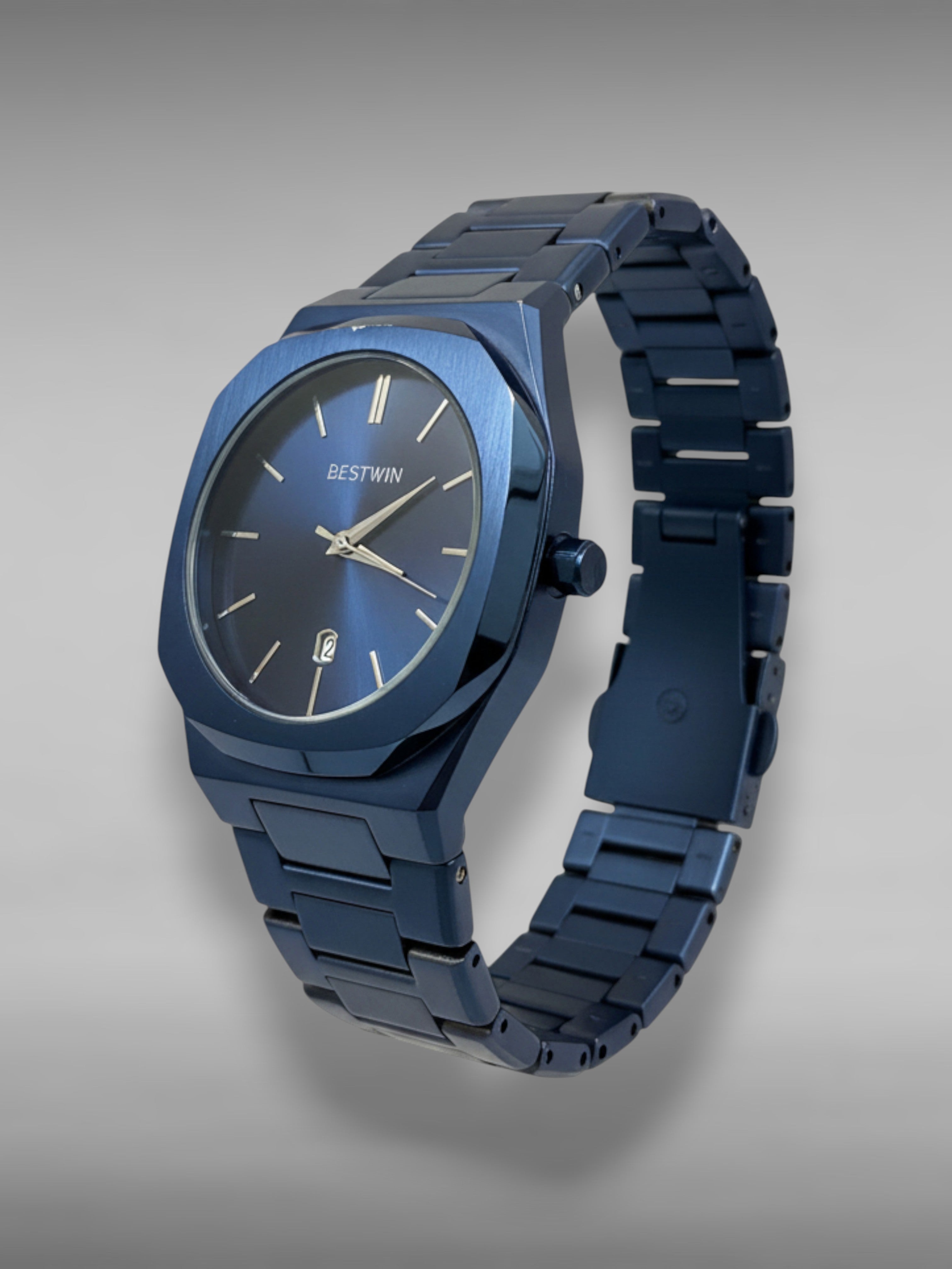 Montre BESTWIN – Acier Bleu Nuit