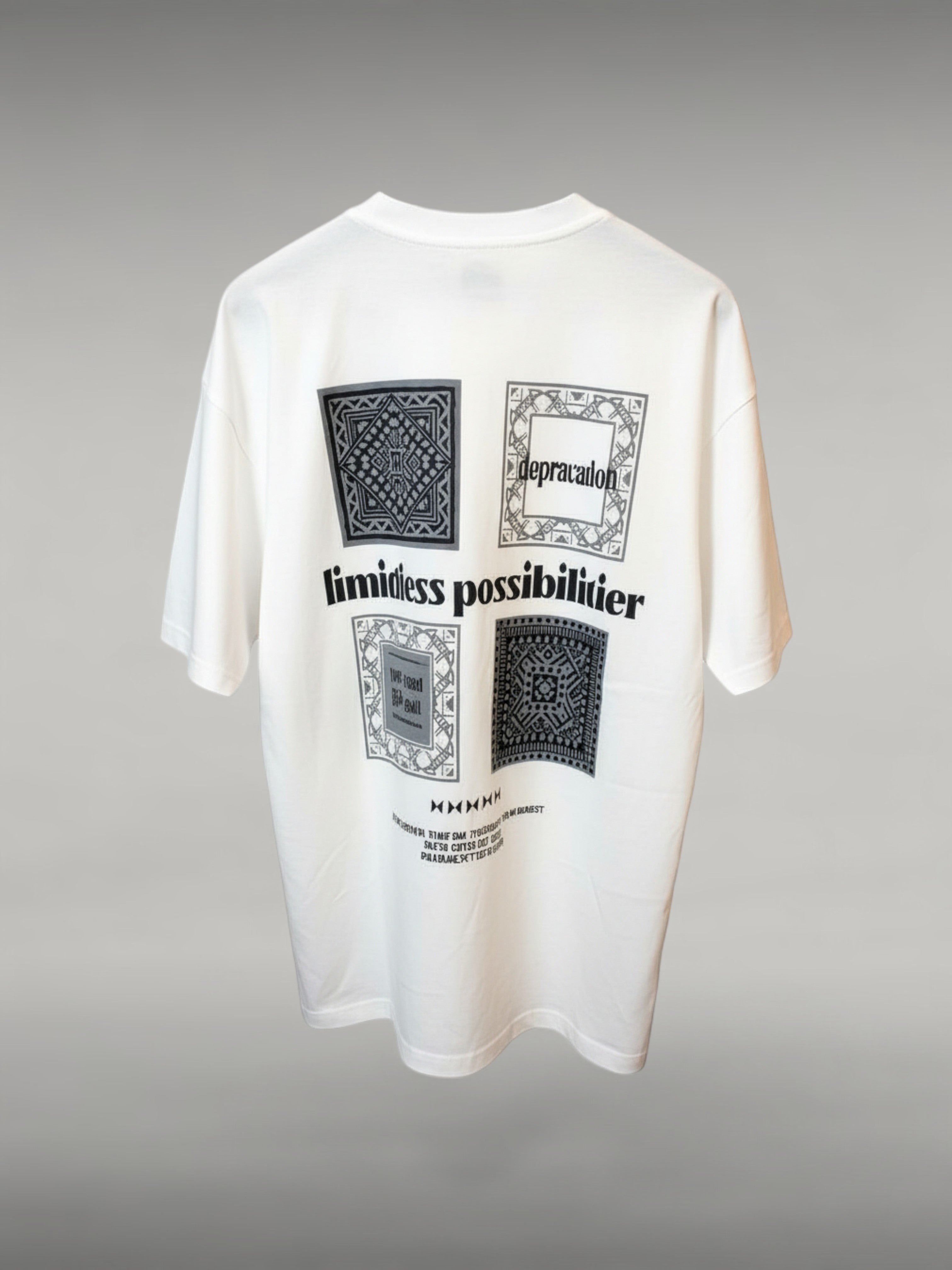 T-shirt Oversize Imprimé Blanc